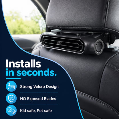 Car Headrest Velcro Cooling AC Fan